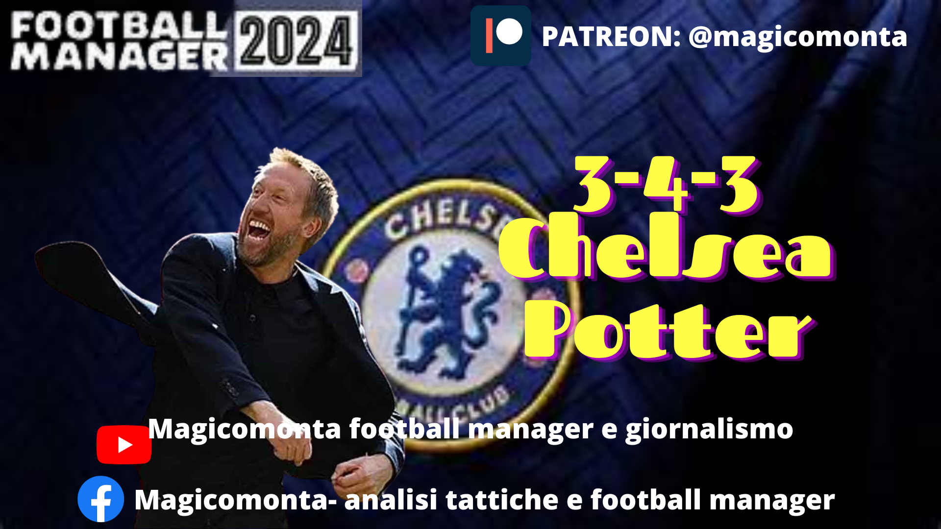 FM2024战术 波特的切尔西 3-4-3 Graham Potter’s Chelsea